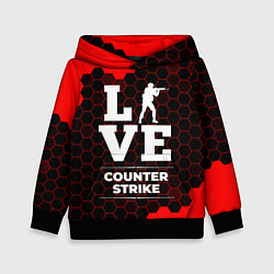 Толстовка-худи детская Counter Strike Love Классика, цвет: 3D-черный