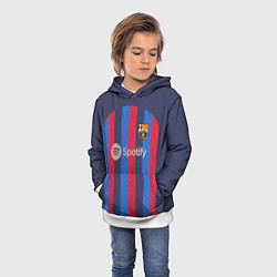 Толстовка-худи детская Барселона 22-23, цвет: 3D-белый — фото 2