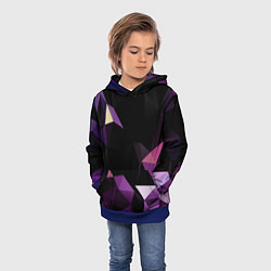 Толстовка-худи детская Полигональная магия, цвет: 3D-синий — фото 2