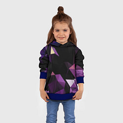 Толстовка-худи детская Полигональная магия, цвет: 3D-синий — фото 2