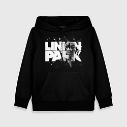 Толстовка-худи детская Linkin Park логотип с фото, цвет: 3D-черный