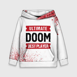 Детская толстовка Doom: красные таблички Best Player и Ultimate