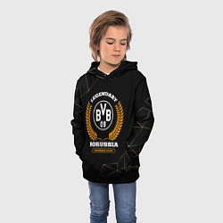 Толстовка-худи детская Лого Borussia и надпись Legendary Football Club на, цвет: 3D-черный — фото 2