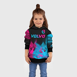Толстовка-худи детская Volvo Neon Gradient, цвет: 3D-черный — фото 2