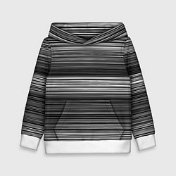 Детская толстовка Black and white thin stripes Тонкие полосы