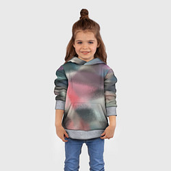 Толстовка-худи детская Современный разноцветный абстрактный узор, цвет: 3D-меланж — фото 2