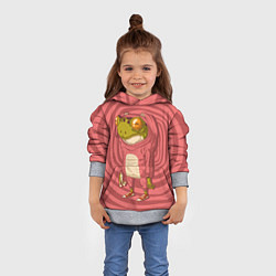Толстовка-худи детская Лягушка-зайчик, цвет: 3D-меланж — фото 2
