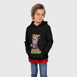 Толстовка-худи детская My singing Monsters - Чародейчик, цвет: 3D-красный — фото 2