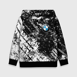 Толстовка-худи детская BMW : Испачканная ЧБ, цвет: 3D-черный