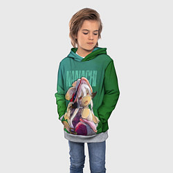 Толстовка-худи детская Made in Abyss аниме Наначи, цвет: 3D-меланж — фото 2
