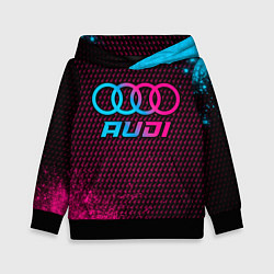 Толстовка-худи детская Audi - neon gradient, цвет: 3D-черный