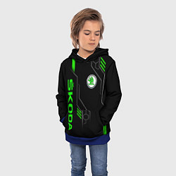 Толстовка-худи детская SKODA - БРОНЯ БУДУЩЕГО, цвет: 3D-синий — фото 2