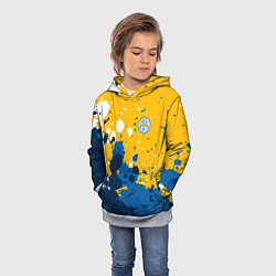 Толстовка-худи детская Сборная Уругвая Краска, цвет: 3D-меланж — фото 2