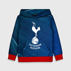 Толстовка-худи детская Tottenham hotspur Соты абстракция, цвет: 3D-красный