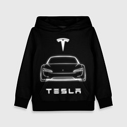 Толстовка-худи детская Tesla white light, цвет: 3D-черный