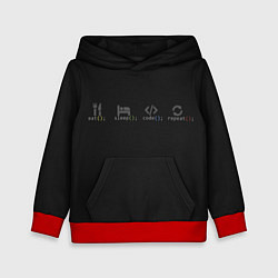 Детская толстовка Eat sleep code repeat!