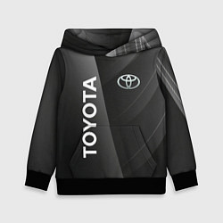 Толстовка-худи детская Toyota - серая абстракция, цвет: 3D-черный