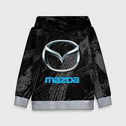 Толстовка-худи детская Mazda - следы шин, цвет: 3D-меланж