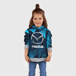 Толстовка-худи детская Mazda - абстракция, цвет: 3D-меланж — фото 2