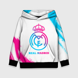 Детская толстовка Real Madrid neon gradient style