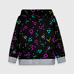 Детская толстовка Colored neon geometric shapes