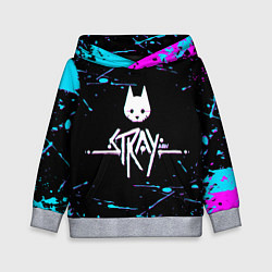 Толстовка-худи детская Stray - краска - neon, цвет: 3D-меланж
