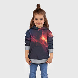 Толстовка-худи детская Космическое пламя, цвет: 3D-меланж — фото 2