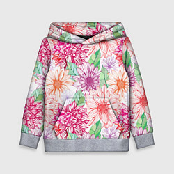 Детская толстовка Георгин и гербер