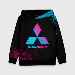 Толстовка-худи детская Mitsubishi - neon gradient, цвет: 3D-черный