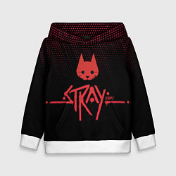 Толстовка-худи детская Stray game cat бродячий кот игра, цвет: 3D-белый