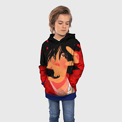 Толстовка-худи детская BTS JK ON, цвет: 3D-синий — фото 2