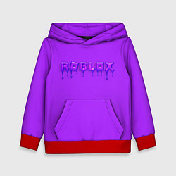 Толстовка-худи детская Roblox неоновый с подтеками, цвет: 3D-красный
