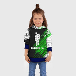 Толстовка-худи детская Billie eilish - краска, цвет: 3D-синий — фото 2