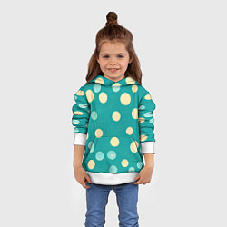 Толстовка-худи детская Нарисованные кружочки радости, цвет: 3D-белый — фото 2