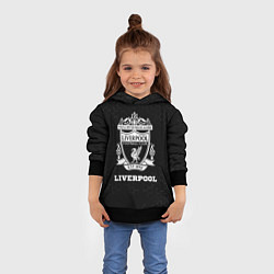 Толстовка-худи детская Liverpool sport на темном фоне, цвет: 3D-черный — фото 2