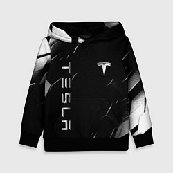 Толстовка-худи детская Тесла - Черная абстракция, цвет: 3D-черный