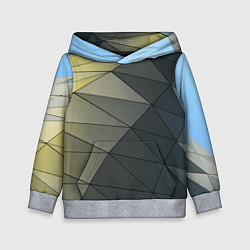 Толстовка-худи детская Абстрактная сетка из множества фигур, цвет: 3D-меланж