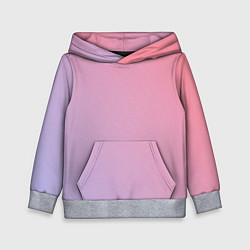 Толстовка-худи детская Градиент - розовая пастель, цвет: 3D-меланж
