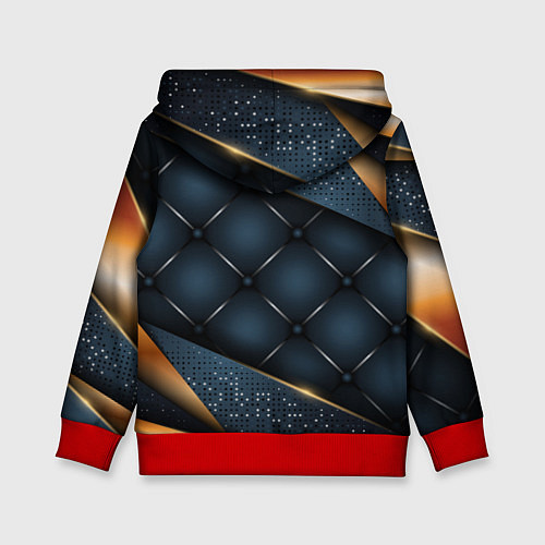 Детская толстовка Золотой герб России на объемном фоне / 3D-Красный – фото 2