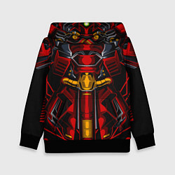 Толстовка-худи детская Костюм железного красного робота, цвет: 3D-черный