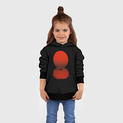 Толстовка-худи детская Закат красного солнца, цвет: 3D-черный — фото 2