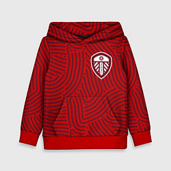 Толстовка-худи детская Leeds United отпечатки, цвет: 3D-красный