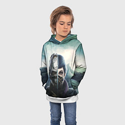Толстовка-худи детская Dishonored - Эмили Колдуин, цвет: 3D-белый — фото 2