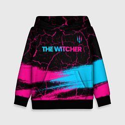 Детская толстовка The Witcher - neon gradient: символ сверху