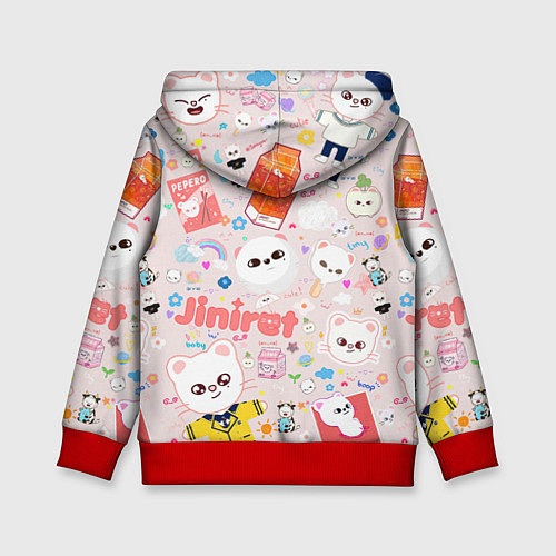 Детская толстовка Skzoo Jinniret pattern cartoon avatar / 3D-Красный – фото 2