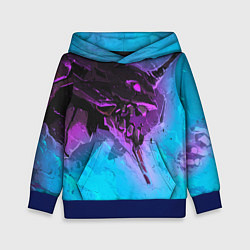 Толстовка-худи детская Neon Genesis Evangelion - Eva 01, цвет: 3D-синий