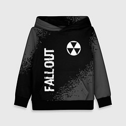 Детская толстовка Fallout glitch на темном фоне: надпись, символ