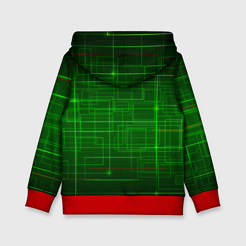 Детская толстовка Нейросеть - текстура / 3D-Красный – фото 2