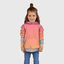 Толстовка-худи детская Закатное небо, цвет: 3D-меланж — фото 2