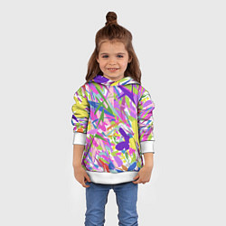 Толстовка-худи детская Сочные краски лета и бабочки, цвет: 3D-белый — фото 2